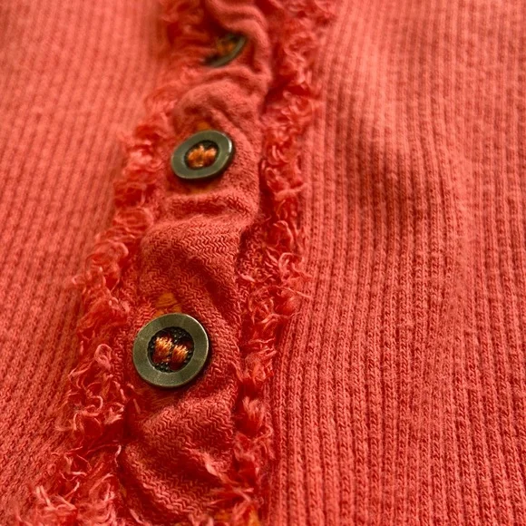 Free People We the Free Time Out Henley Tank Coral Size Small - Picture 8 of 13